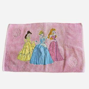 Y2K Disney Princess Bath Mat Pink Cinderella Aurora Belle 2000s Retro Bath Mat